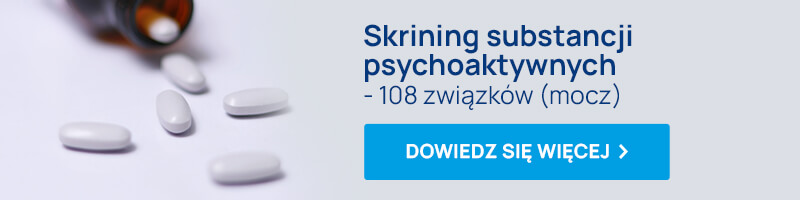 skrining substancji psychoaktywnych 108 zwiazkow z moczu