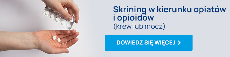 skrining w kierunku opiatów i opioidów z krwi lub moczu