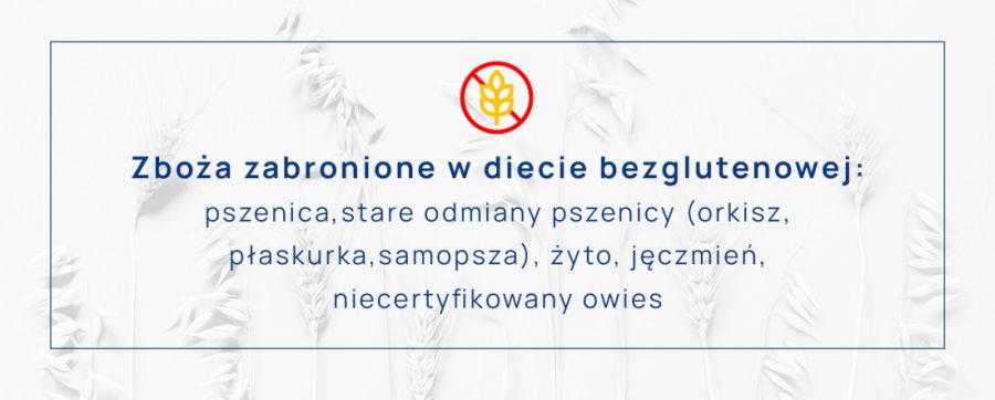 zboża zabronione w diecie bezglutenowej