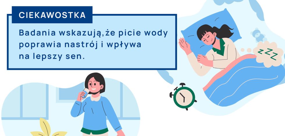 picie wody poprawia nastrój - ciekawostka, infografika