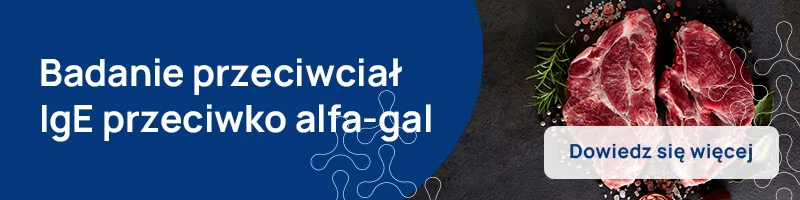 badanie przeciwciał IgE przeciwko alfa-gal