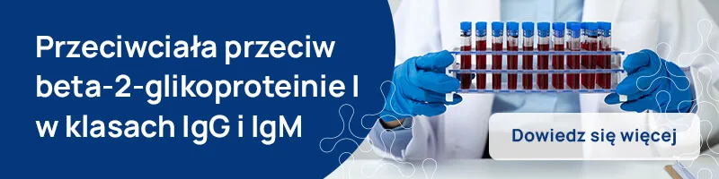 przeciwciała przeciw beta-2-glikoproteinie I w klasach IgG i IgM baner