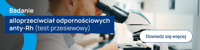 Badanie alloprzeciwciał odpornościowych anty-Rh (test przesiewowy banerek